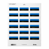 Benutzerdefiniertes Etikett mit der Flagge Estland Adressaufkleber (Vorne)