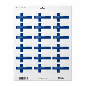 Benutzerdefiniertes Etikett mit der Flagge Finnlan Adressaufkleber (Vorne)