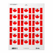 Benutzerdefiniertes Etikett mit der Flagge Kanadas Adressaufkleber (Vorne)