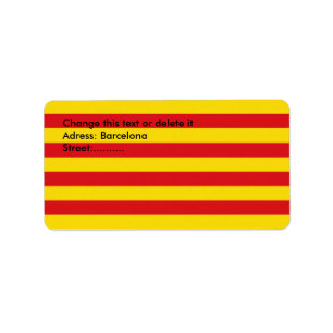 Benutzerdefiniertes Etikett mit der Flagge Katalon Adressaufkleber