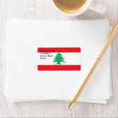 Benutzerdefiniertes Etikett mit der Flagge Libanon Adressaufkleber (Insitu)