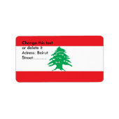 Benutzerdefiniertes Etikett mit der Flagge Libanon Adressaufkleber (Vorne)