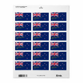 Benutzerdefiniertes Etikett mit der Flagge Neuseel Adressaufkleber (Vorne)