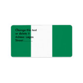 Benutzerdefiniertes Etikett mit der Flagge Nigeria Adressaufkleber (Vorne)