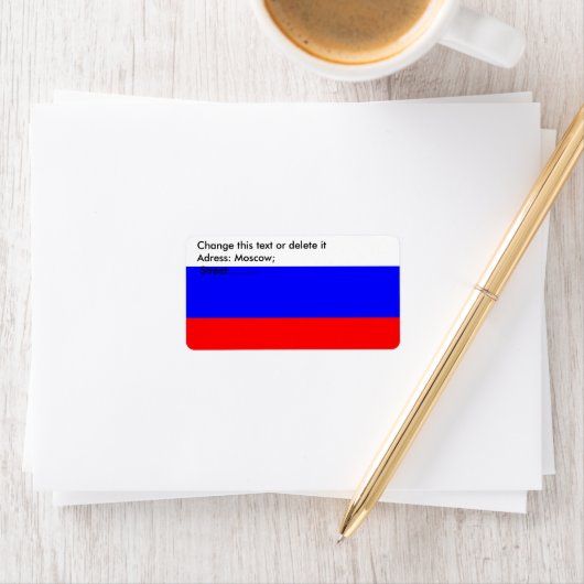 Benutzerdefiniertes Etikett mit der Flagge Russlan Adressaufkleber (Insitu)