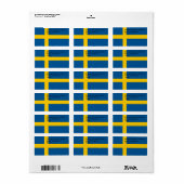 Benutzerdefiniertes Etikett mit der Flagge Schwede Adressaufkleber (Vorne)