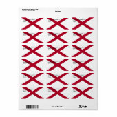 Benutzerdefiniertes Etikett mit der Flagge von Ala Adressaufkleber (Vorne)