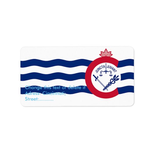 Benutzerdefiniertes Etikett mit der Flagge von Cin Adressaufkleber (Vorne)