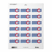 Benutzerdefiniertes Etikett mit der Flagge von Cin Adressaufkleber (Vorne)