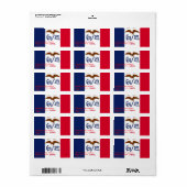 Benutzerdefiniertes Etikett mit der Flagge von Iow Adressaufkleber (Vorne)