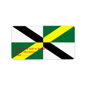 Benutzerdefiniertes Etikett mit der Flagge von Mon Adressaufkleber (Vorne)