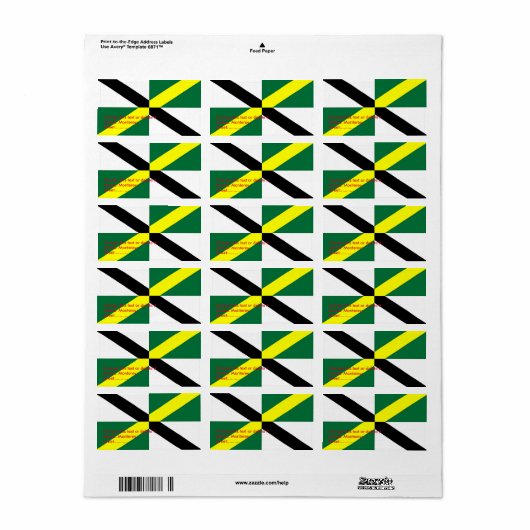 Benutzerdefiniertes Etikett mit der Flagge von Mon Adressaufkleber (Vorne)