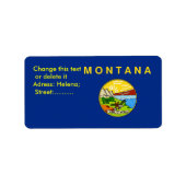 Benutzerdefiniertes Etikett mit der Flagge von Mon Adressaufkleber (Vorne)