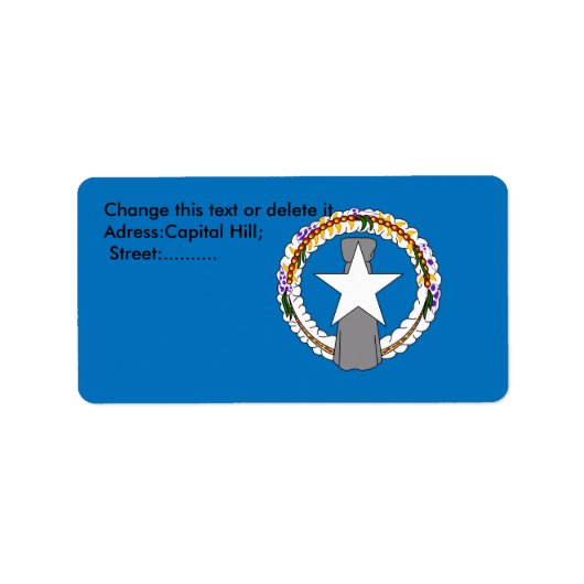 Benutzerdefiniertes Etikett mit der Flagge von Nör Adressaufkleber (Vorne)