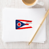 Benutzerdefiniertes Etikett mit der Flagge von Ohi Adressaufkleber (Insitu)