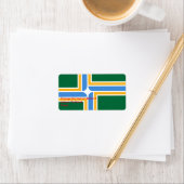 Benutzerdefiniertes Etikett mit der Flagge von Por Adressaufkleber (Insitu)