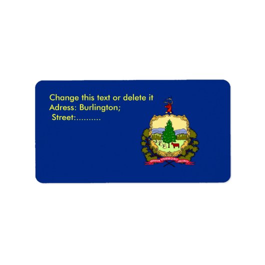 Benutzerdefiniertes Etikett mit der Flagge von Ver Adressaufkleber (Vorne)