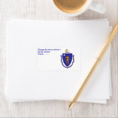 Benutzerdefiniertes Etikett mit Flag von Massachus Adressaufkleber (Insitu)