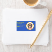 Benutzerdefiniertes Etikett mit Flag von Minnesota Adressaufkleber (Insitu)