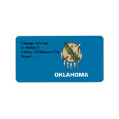 Benutzerdefiniertes Etikett mit Flag von OKlahoma, Adressaufkleber (Vorne)