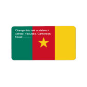 Benutzerdefiniertes Etikett mit Flagge Kameruns Adressaufkleber (Vorne)