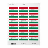 Benutzerdefiniertes Etikett mit Flagge Ungarns Adressaufkleber (Vorne)