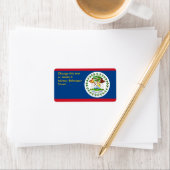 Benutzerdefiniertes Etikett mit Flagge von Belize Adressaufkleber (Insitu)