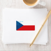 Benutzerdefiniertes Etikett mit tschechischer Flag Adressaufkleber (Insitu)