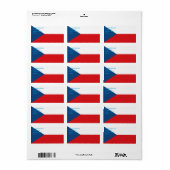 Benutzerdefiniertes Etikett mit tschechischer Flag Adressaufkleber (Vorne)