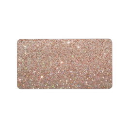 Benutzerdefiniertes Etikett - Rosen Gold Glit Fab Adressaufkleber