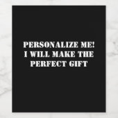 *Benutzerdefiniertes Etikett* Weinetikett (Einzelnes Label)