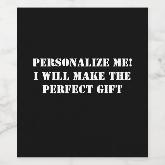 *Benutzerdefiniertes Etikett* Weinetikett (Einzelnes Label)