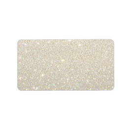 Benutzerdefiniertes Etikett: White Gold Glit Fab Adressaufkleber