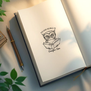 Benutzerdefiniertes Eulen-Exlibris Gummistempel