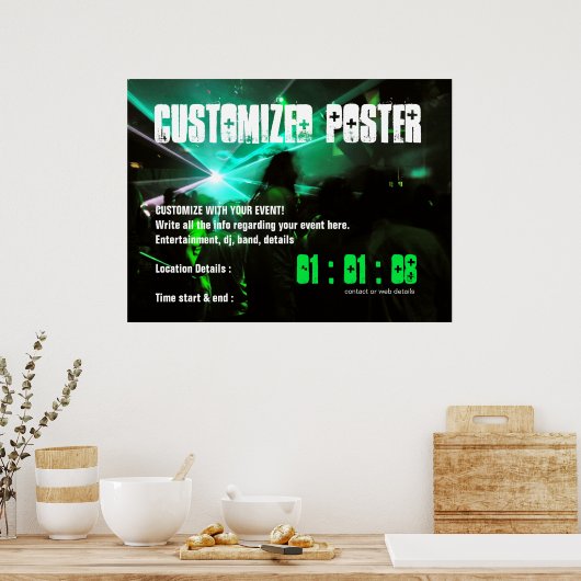 Benutzerdefiniertes EVENT-Party-Poster Poster (Küche)