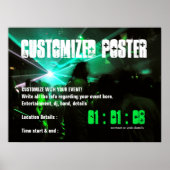 Benutzerdefiniertes EVENT-Party-Poster Poster (Vorne)