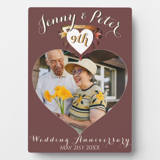 Benutzerdefiniertes Event Tabletop Plaque mit Ease Fotoplatte (Vorderseite)