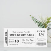 Benutzerdefiniertes Event-Ticket, Konzert-Fake-Tic Einladung (Stehend Vorderseite)