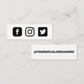 Benutzerdefiniertes Facebook-Instagramm-Twitter Mini Visitenkarte (Vorne/Hinten)