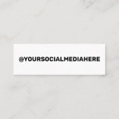 Benutzerdefiniertes Facebook-Instagramm-Twitter Mini Visitenkarte (Rückseite)