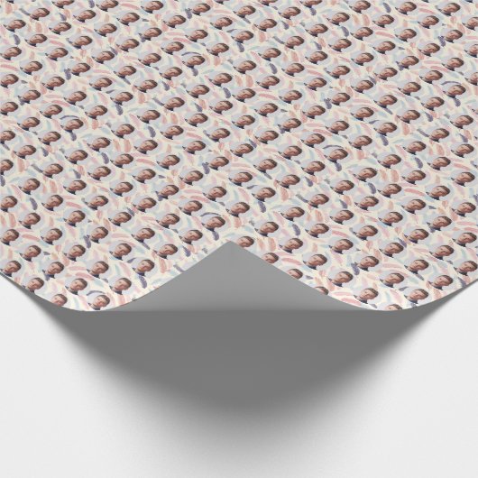 Benutzerdefiniertes Faces-Federmuster Geschenkpapier (Ecke)