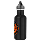 Benutzerdefiniertes Fahrrad Orange & Schwarz Edelstahlflasche (Rechts)