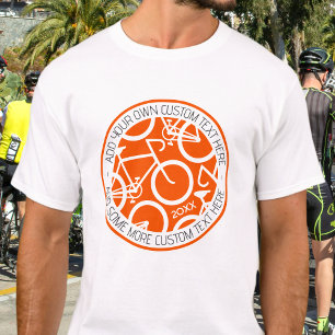 Benutzerdefiniertes Fahrradrennen Orange T-Shirt