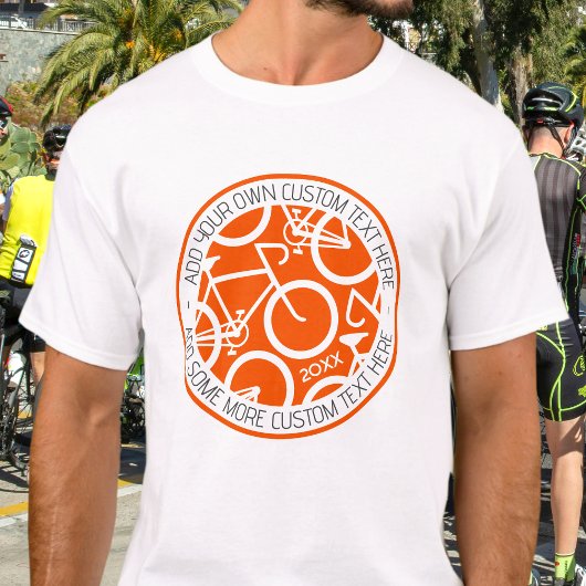 Benutzerdefiniertes Fahrradrennen Orange T-Shirt