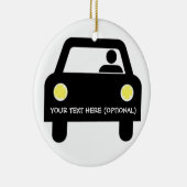 Benutzerdefiniertes Fahrzeug und Treiber Keramik Ornament (Rechts)