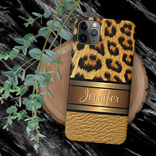 Benutzerdefiniertes falsches Leoparden-Skin-Muster iPhone 16 Pro Max Hülle