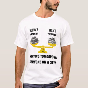 Benutzerdefiniertes Familendilemma: Lasagne vs Tir T-Shirt