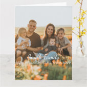 Benutzerdefiniertes familiäres Foto mit individuel Karte (Gelbe Blume)