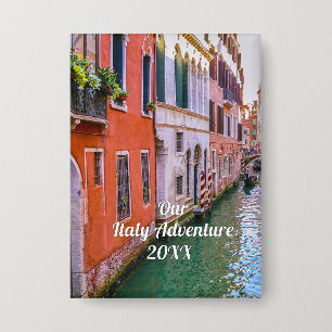 Benutzerdefiniertes Familien Italien Reise Foto Button