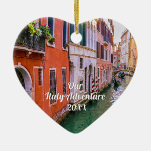 Benutzerdefiniertes Familien Italien Reise Foto Keramik Ornament